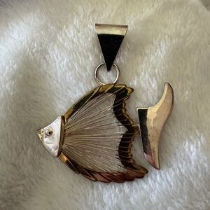Vintage Best fish pendant large GUC Signed